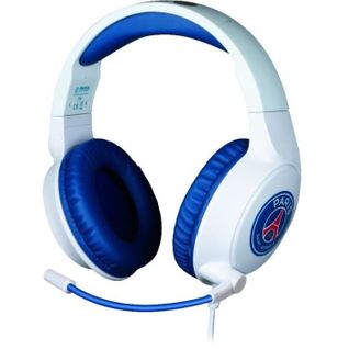 Casque Gaming Filaire - PC, PS4, Ps5, Switch, Xbox - Micro 45° - Câble 1,5 M - Blanc Et Bleu