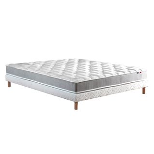 Ensemble Matelas Mousse Accueil Memoire De Forme + Sommier Dimaime 140x190