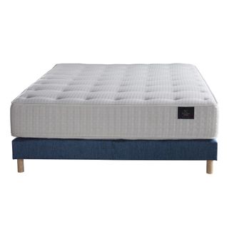 Ensemble Séléné Matelas Ressorts Ensachés Accueil Latex Bleu Marine, 140 X 190 Cm