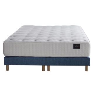 Ensemble Séléné Matelas Ressorts Ensachés Accueil Latex Bleu Marine, 180 X 200 Cm