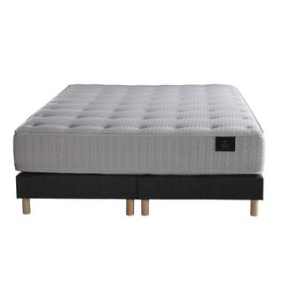 Ensemble Séléné Matelas Ressorts Ensachés Accueil Latex Anthracite, 180 X 200 Cm