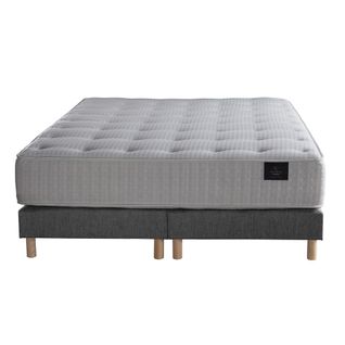 Ensemble Séléné Matelas Ressorts Ensachés Accueil Latex Gris Souris, 180 X 200 Cm