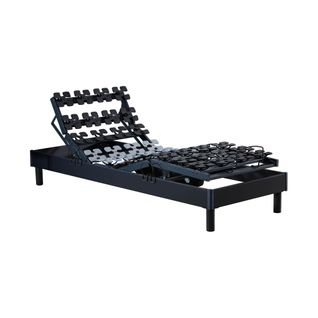 Lit Électrique Relaxation à Plots Gris Anthracite Made In France 80 X 200