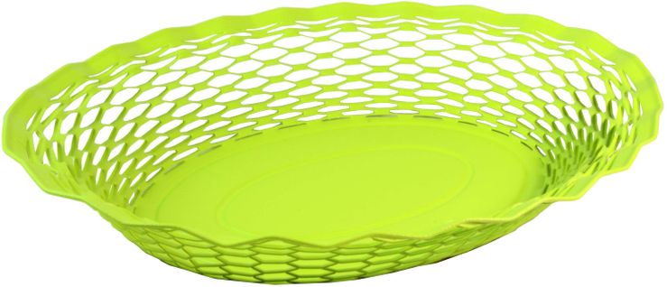 Corbeille À Pain Ovale Vert Anis En Inox 30 X 24 Cm