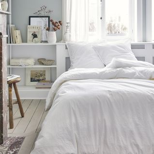 Drap Housse En Coton  Blanc 140x190 Made In France