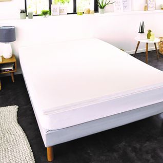 Surmatelas Mémoire De Forme 140x190/200 Cm - Epaisseur 3 Cm - Mousse Haute Densité - Déhoussable
