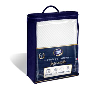 Protège Matelas 90x190/200 Cm - Coton - Anti Acariens Et Imperméable - Respirant - Grands Bonnets