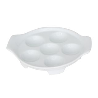 Assiette à Escargots 6 Trous En Porcelaine