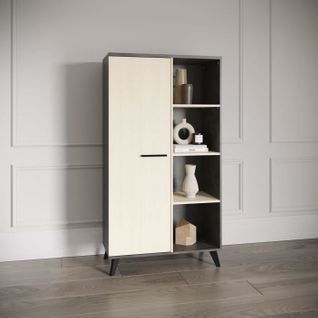 Ensemble Salon - Banc TV, Table Basse, Buffet Haut - Kent - Chêne De Fil / Sidewalk