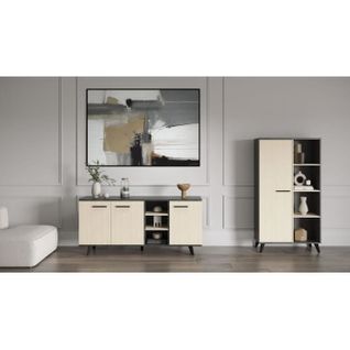 Ensemble Salon - Enfilade, Buffet Haut, Table Basse - Kent- Chêne De Fil / Sidewalk