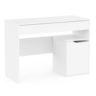 Bureau 1 porte et 1 tiroir KIM blanc