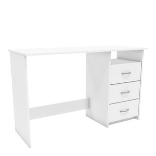 Bureau 3 Tiroirs Aristote Blanc