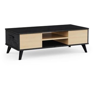 Table Basse Kent - Chêne De File / Sidewalk - 2 Tiroirs - 1 Rayon - Pieds - 106,6 X 50,1 X 35,2 Cm
