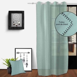 Voilage à Oeillets Spirit Vert D'eau 135x250