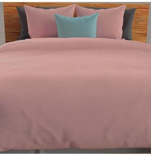 Parure De Lit Unie Bohème Rose 260x240