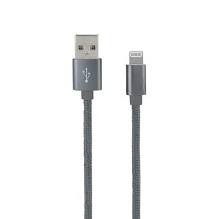Câble Mfi Nylon / Usb-a Pour iPhone iPad 1 M - Gris Sidéral