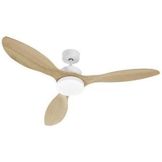 Oklahoma - Ventilateur De Plafond Ø 137 Cm 100 W + Eclairage LED - Blanc Et Bois