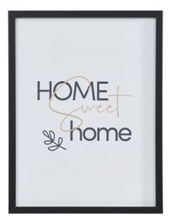 Image 30x40 cm HOME SWEET HOME Noir / Blanc