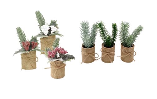 Sapin à poser H. 15 cm - Diverses formes