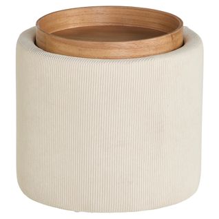 Pouf H. 46 cm SIMON Blanc