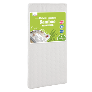 Matelas Cododo Bamboo - 80x40cm - Déhoussable - Berceau - Fabrication Francaise