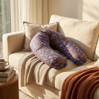 Babysom - Coussin De Maternité 3 En 1 - Housse En Coton - Microfibres Silencieuses - Violet