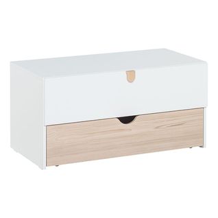 Commode 2 Tiroirs Avec Tiroir Mobile Sur Roulettes