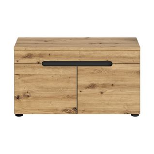 Banc Avec Rangement Chaussures 2 Portes Et 2 Niches L80 Cm