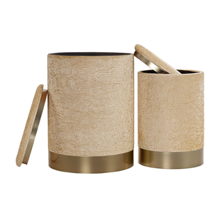 Lot De 2 Poufs Avec Rangement D35 Cm