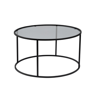 Table Basse Ronde Plateau En Verre D80 Cm