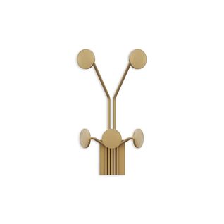 Porte Manteaux Mural 5 Patères En Métal Doré H40 Cm