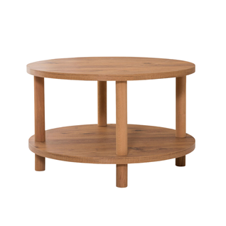 Table Basse Ronde 2 Niveaux D70 Cm