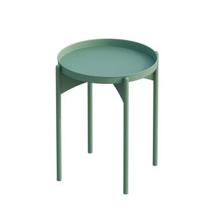 Bout De Canapé Avec Plateau Rond En Métal H57 Cm