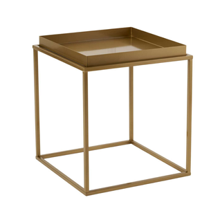 Bout De Canapé Carré Avec Plateau à Rebords H52 Cm