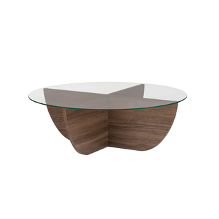 Table Basse Avec Plateau En Verre D90 Cm