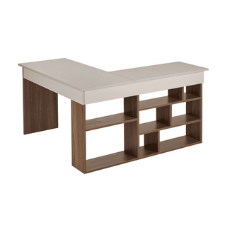 Bureau D'angle Avec 8 Niches De Rangements  L130 Cm