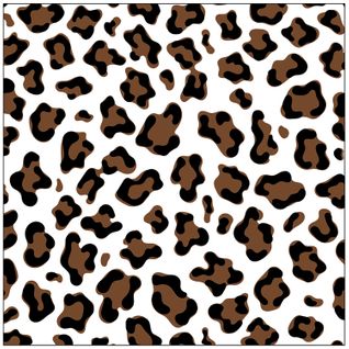 Lot De 20 Serviettes Papier Léopard - 33x33 Cm - Marron Foncé