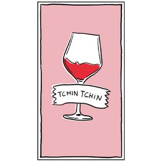 Lot De 15 Serviettes En Papier "tchin Tchin" - 40x33 Cm - Rose