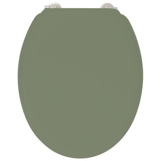 Abattant Wc Duplo Poudre De Bambou Kaki Charnières Inox