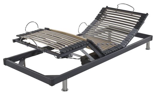 Sommier relaxation 90x190 cm EBAC S50 gris anthracite