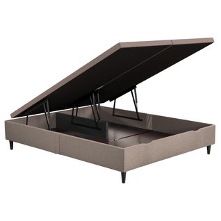 Lit coffre manuel 2x90x200 cm NUIT FAUBOURG TRIOMPHE 2 truffe