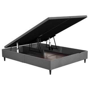 Lit coffre électrique 2x90x200 NUIT FAUBOURG TRIOMPHE 2 anthracite