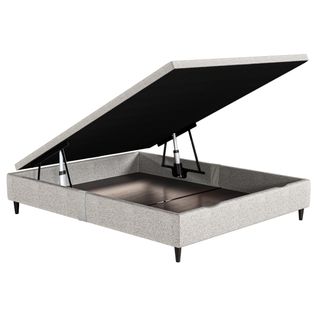 Lit coffre électrique 140x190 NUIT FAUBOURG TRIOMPHE 2 gris chiné