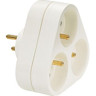 Multiprise Biplite 16a Façade - Blanc - Lébénoïd