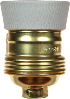 Douille E27 Acier Laitonné - Raccord Ø10mm - Lébénoïd