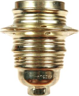 Douille E27 Acier Laitonné - Raccord Ø10mm - Lébénoïd