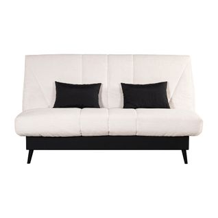 Banquette-lit clic-clac COCON tissu velours beige