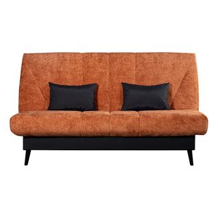 Banquette-lit clic-clac COCON tissu chenillé terracotta