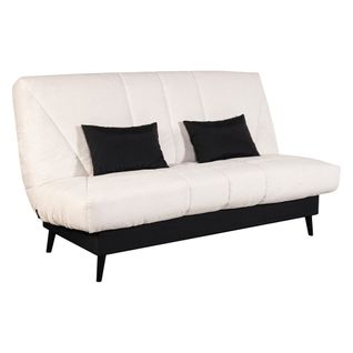 Banquette-lit clic-clac DOUCEUR tissu velours beige