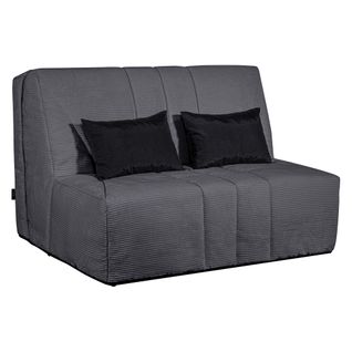 Banquette-lit BZ DOUCEUR tissu velours charbon